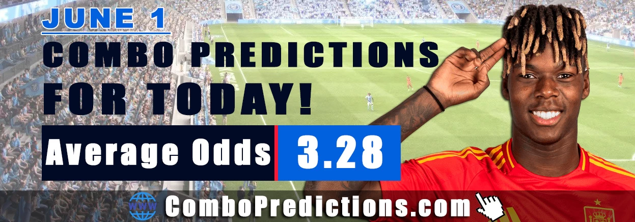 Combo Soccer Predictions for Today (June 1, 2025) – Total Odds 3.28