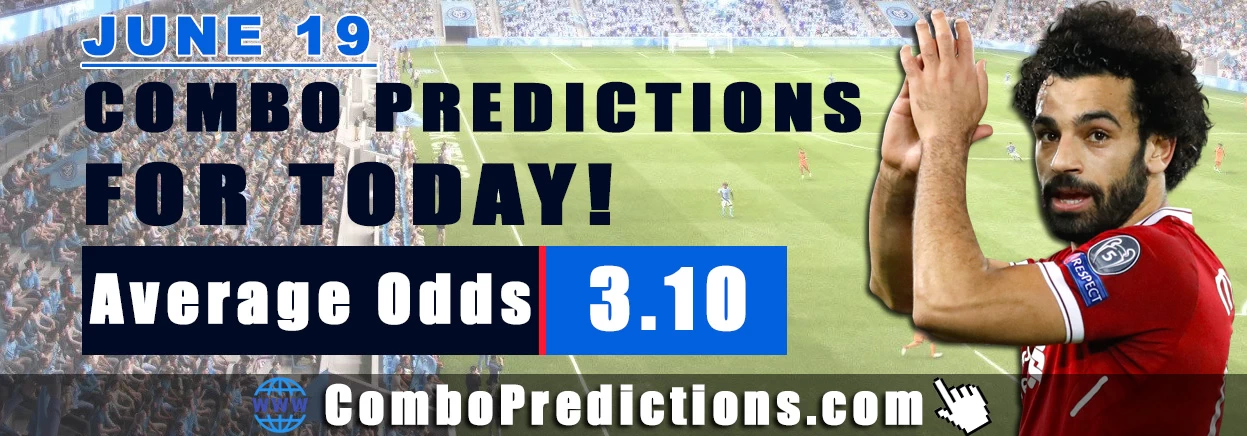 Combo Soccer Predictions for Today (June 19, 2025) – Total Odds 3.10