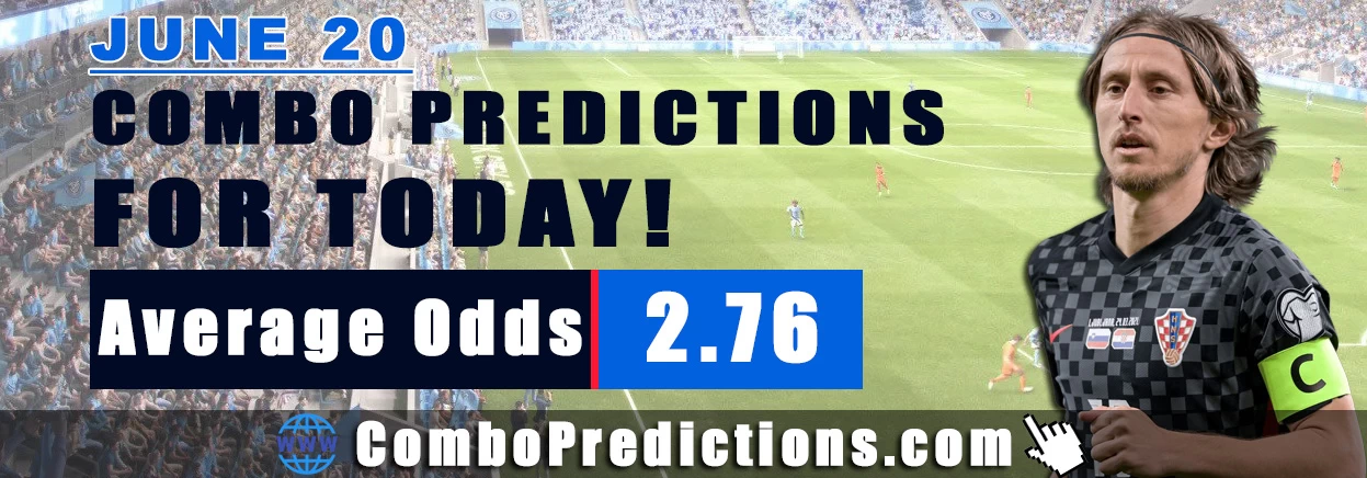 Combo Soccer Predictions for Today (June 20, 2025) – Total Odds 2.76