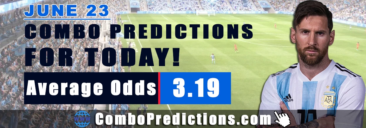 Combo Soccer Predictions for Today (June 23, 2025) – Total Odds 3.19