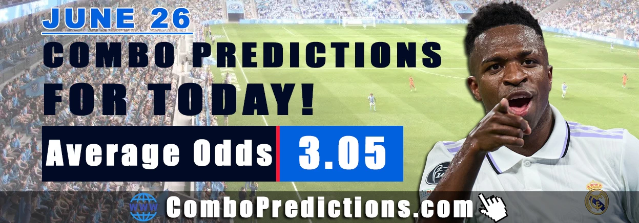 Combo Soccer Predictions for Today (June 26, 2025) – Total Odds 3.05