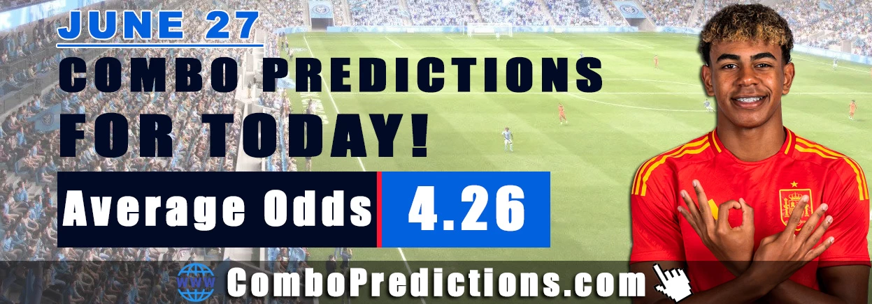 Combo Soccer Predictions for Today (June 27, 2025) – Total Odds 4.26