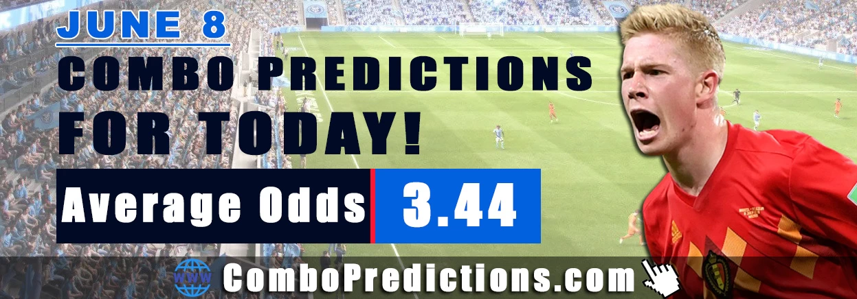 Combo Soccer Predictions for Today (June 8, 2025) – Total Odds 3.44