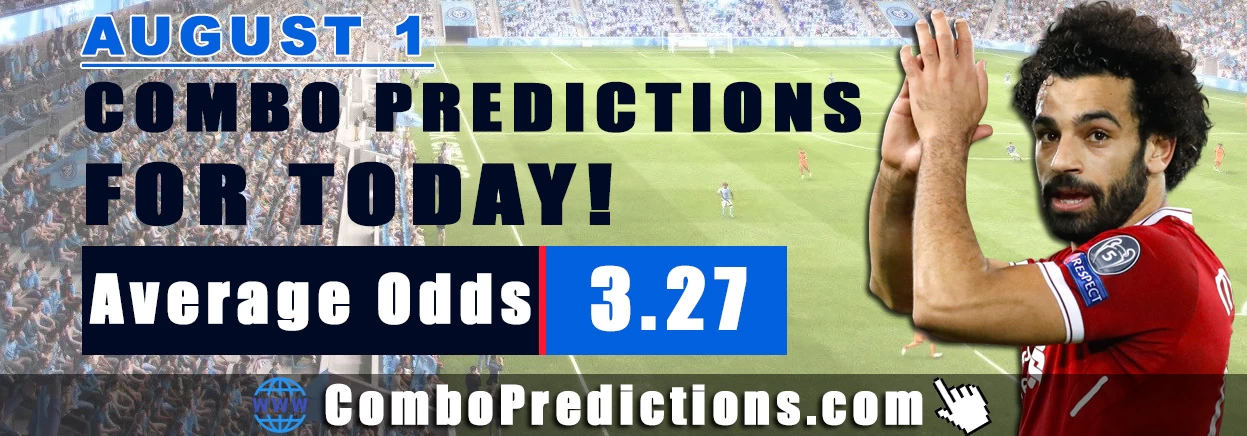 Combo Soccer Predictions for Today (August 1, 2025) – Total Odds 3.27