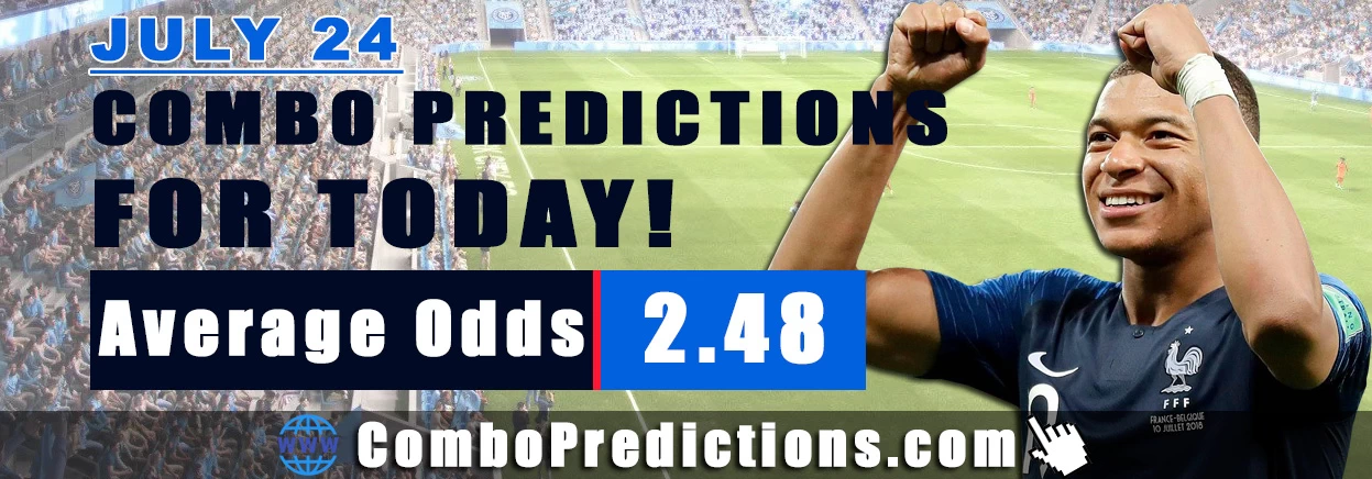 Combo Soccer Predictions for Today (July 24, 2025) – Total Odds 2.48