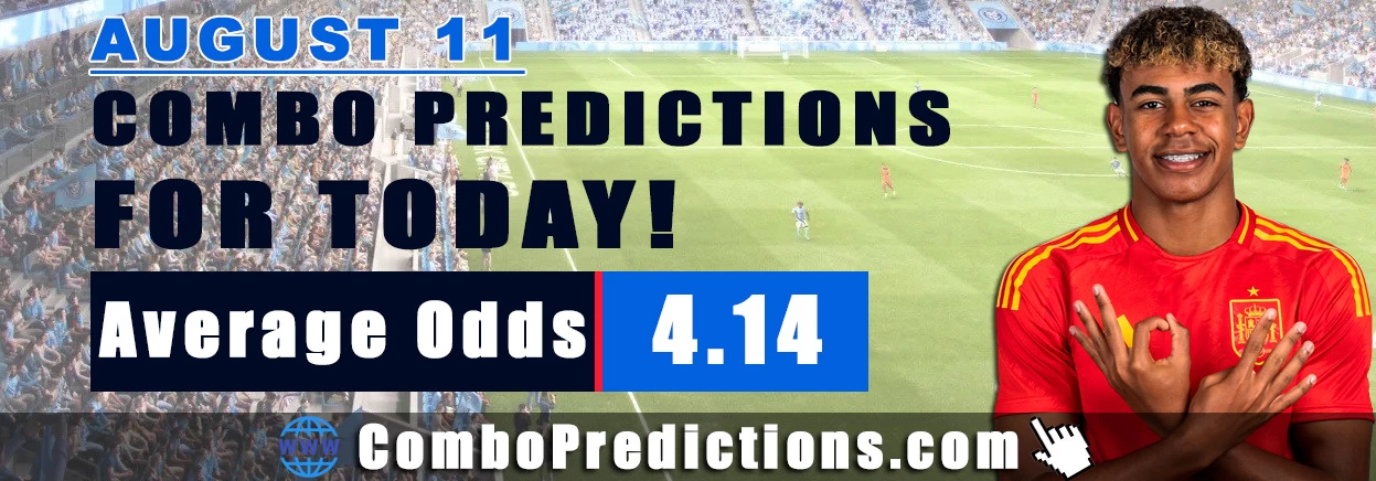Combo Soccer Predictions for Today (August 11, 2025) – Total Odds 4.14