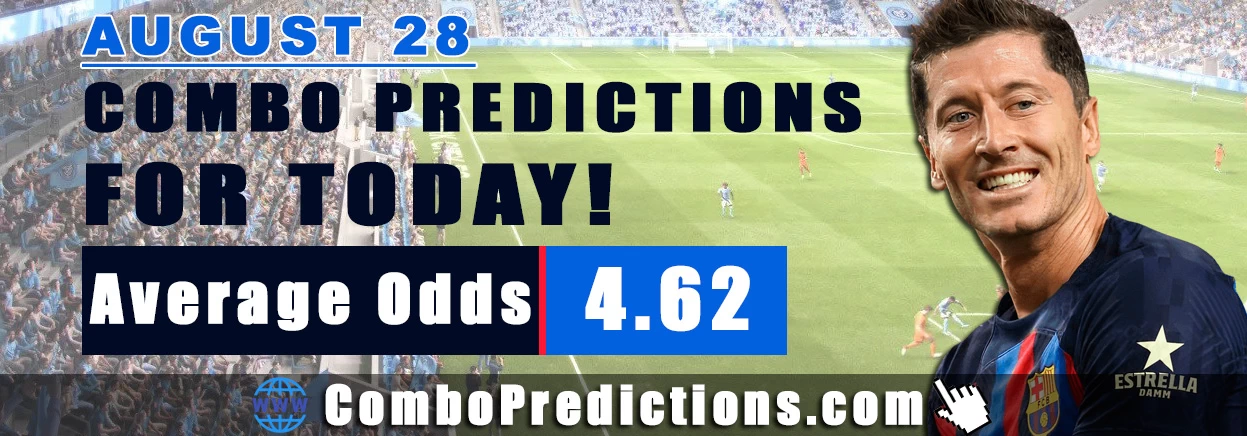 Combo Soccer Predictions for Today (August 28, 2025) – Total Odds 4.62