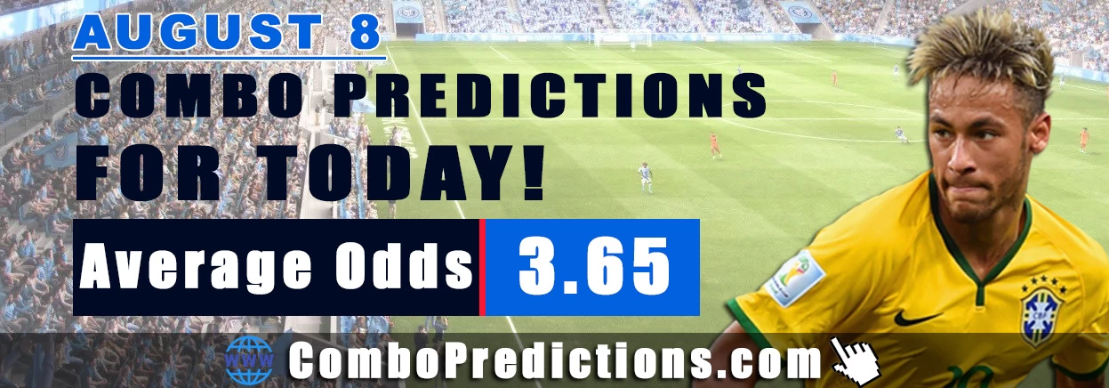 Combo Soccer Predictions for Today (August 8, 2025) – Total Odds 3.65