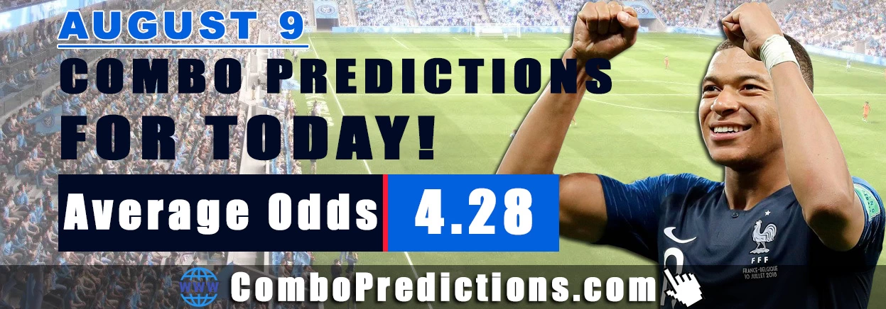 Combo Soccer Predictions for Today (August 9, 2025) – Total Odds 4.28