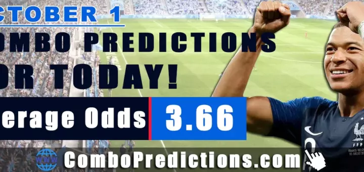 Combo Soccer Predictions for Today (October 1, 2025) – Total Odds 3.66