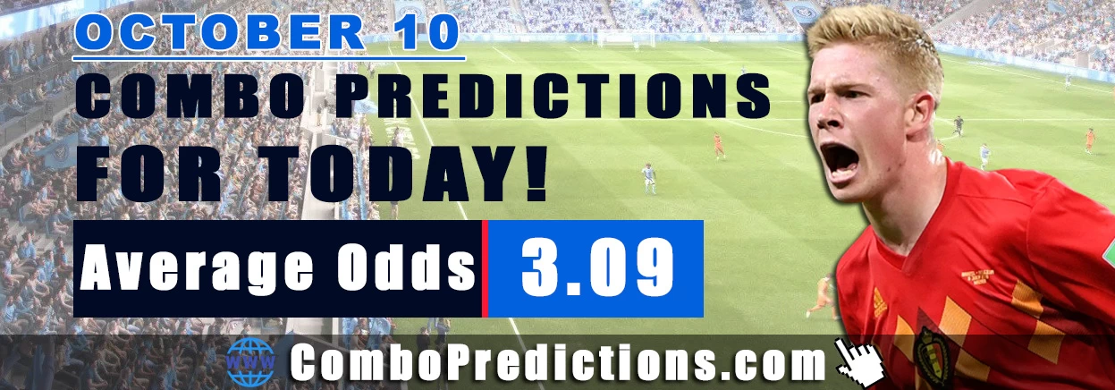 Combo Soccer Predictions for Today (October 10, 2025) – Total Odds 3.09
