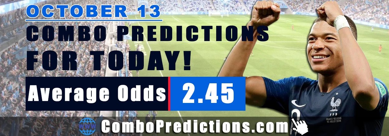 Combo Soccer Predictions for Today (October 13, 2025) – Total Odds 2.45
