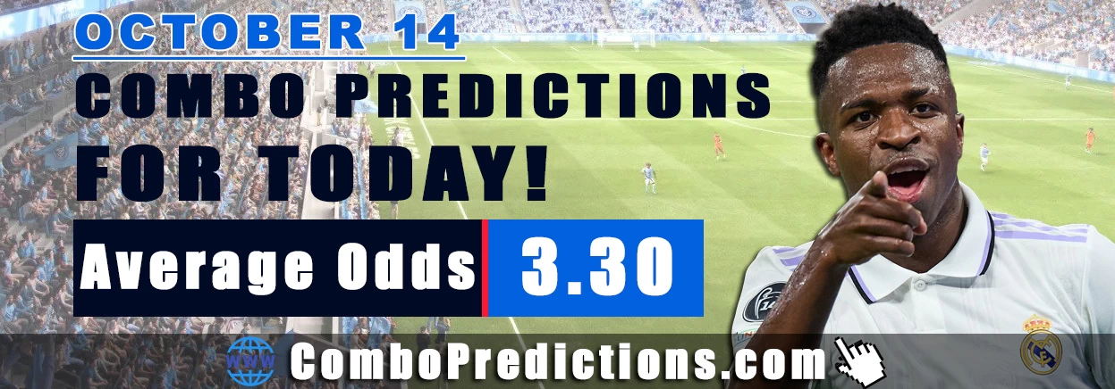 Combo Soccer Predictions for Today (October 14, 2025) – Total Odds 3.30