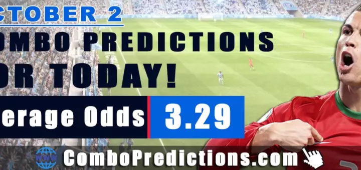 Combo Soccer Predictions for Today (October 2, 2025) – Total Odds 3.29