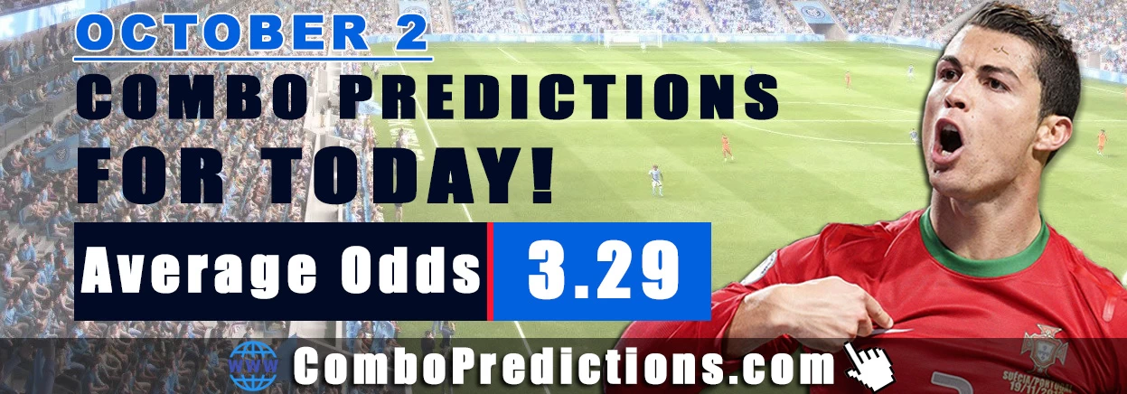 Combo Soccer Predictions for Today (October 2, 2025) – Total Odds 3.29