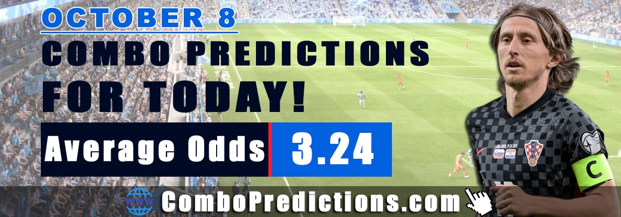 Combo Soccer Predictions for Today (October 8, 2025) – Total Odds 3.24