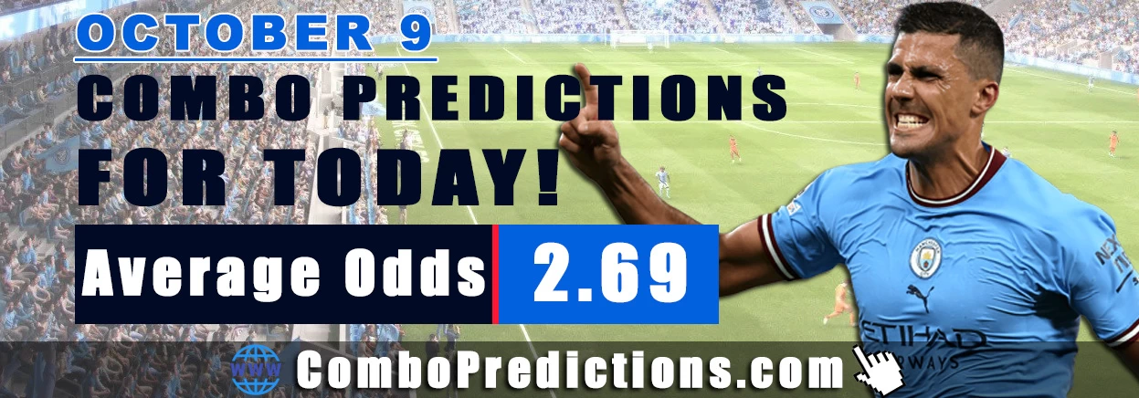 Combo Soccer Predictions for Today (October 9, 2025) – Total Odds 2.69