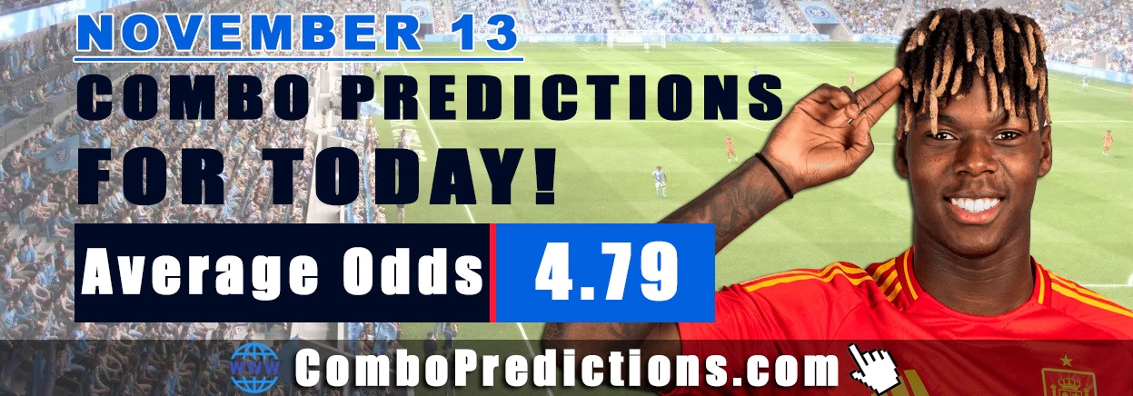 Combo Soccer Predictions for Today (November 13, 2025) – Total Odds 4.79