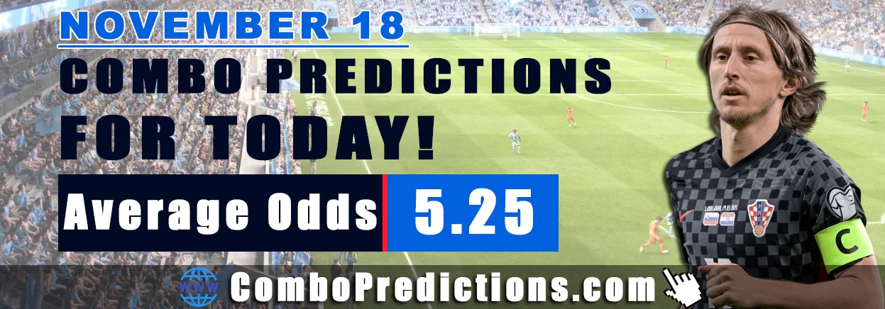 Combo Soccer Predictions for Today (November 18, 2025) – Total Odds 5.25