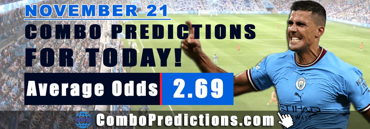 Combo Soccer Predictions for Today (November 21, 2025) – Total Odds 2.69
