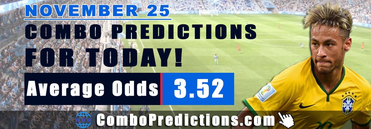 Combo Soccer Predictions for Today (November 25, 2025) – Total Odds 3.52