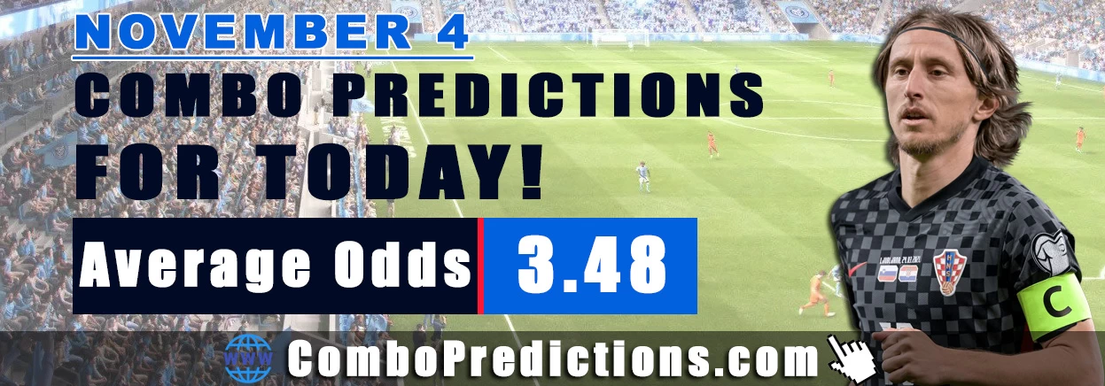 Combo Soccer Predictions for Today (November 4, 2025) – Total Odds 3.48