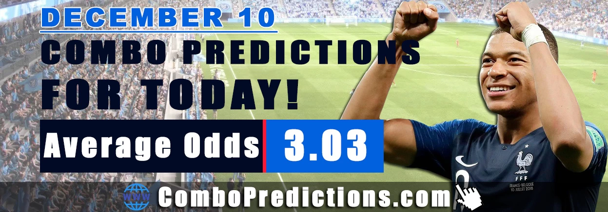 Combo Soccer Predictions for Today (December 10, 2025) – Total Odds 3.03