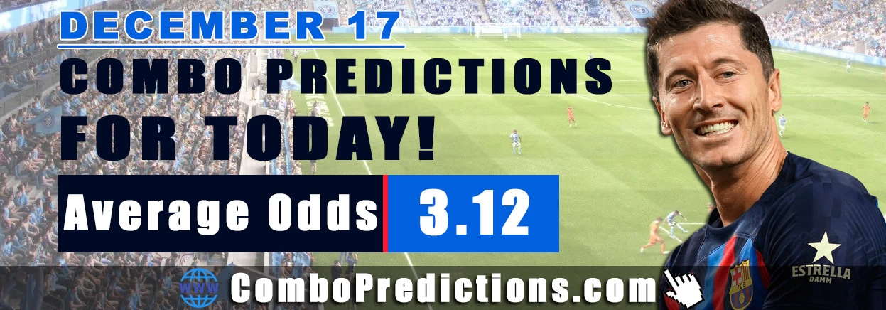 Combo Soccer Predictions for Today (December 17, 2025) – Total Odds 3.12
