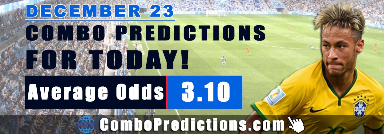 Combo Soccer Predictions for Today (December 23, 2025) – Total Odds 3.10