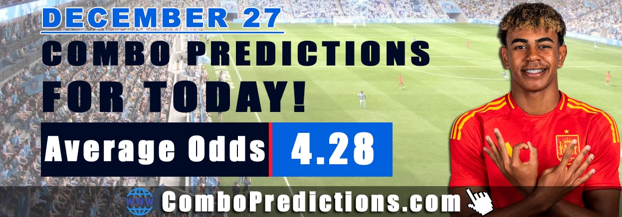 Combo Soccer Predictions for Today (December 27, 2025) – Total Odds 4.28