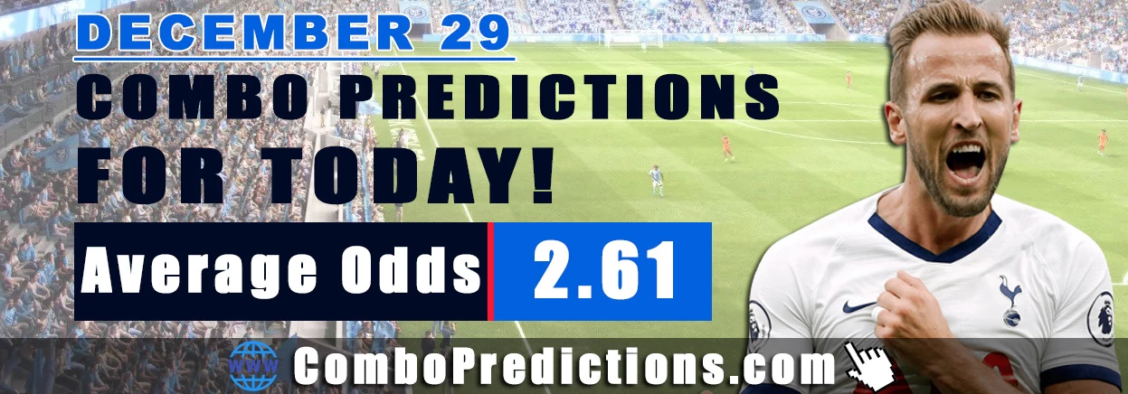 Combo Soccer Predictions for Today (December 29, 2025) – Total Odds 2.61