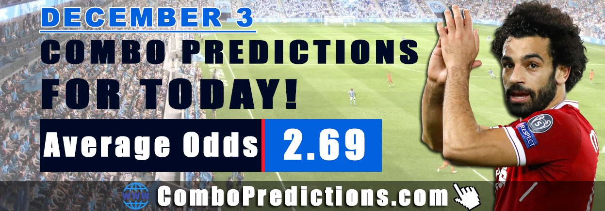 Combo Soccer Predictions for Today (December 3, 2025) – Total Odds 2.69