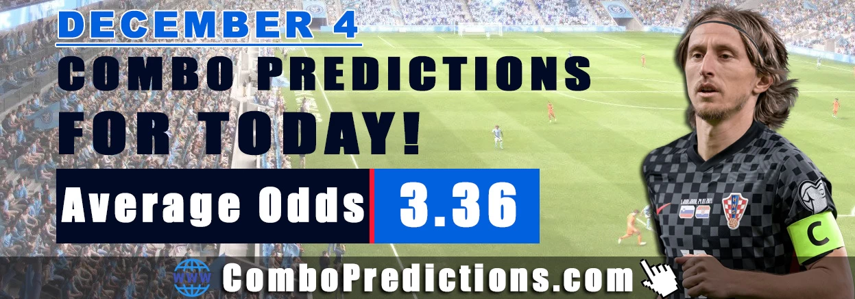 Combo Soccer Predictions for Today (December 4, 2025) – Total Odds 3.36