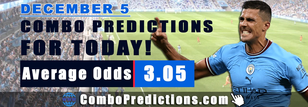 Combo Soccer Predictions for Today (December 5, 2025) – Total Odds 3.05
