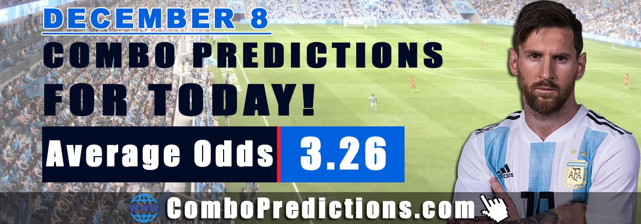 Combo Soccer Predictions for Today (December 8, 2025) – Total Odds 3.26