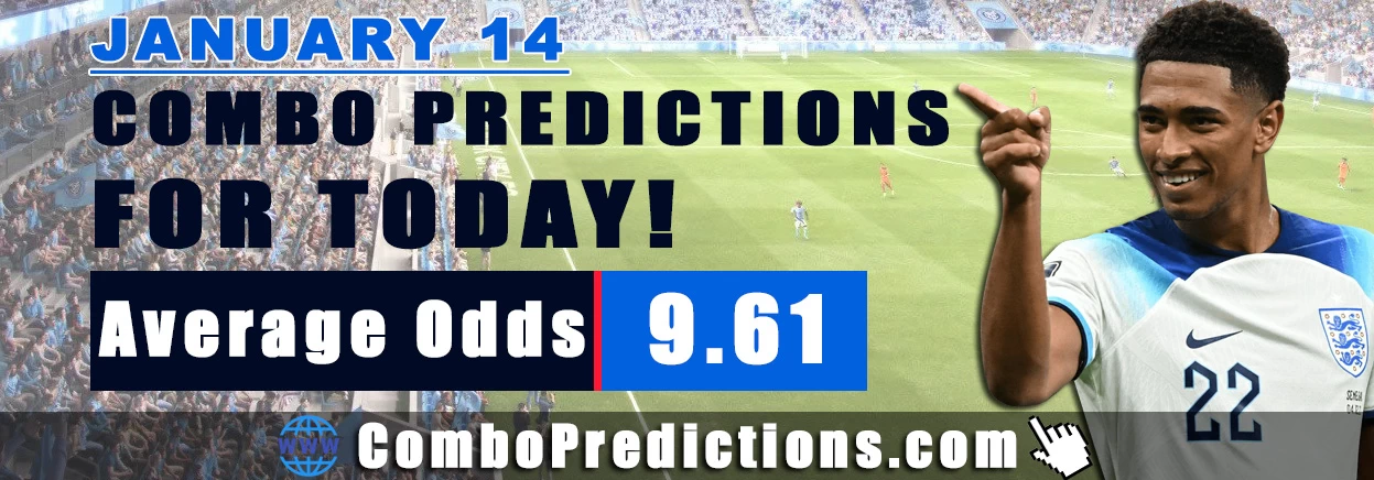 Combo Soccer Predictions for Today (January 14, 2026) – Total Odds 9.61