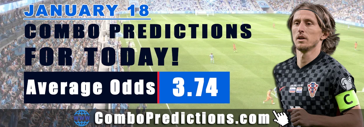 Combo Soccer Predictions for Today (January 18, 2026) – Total Odds 3.74