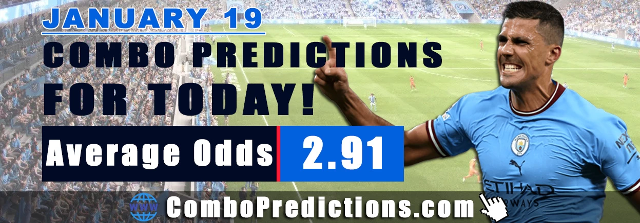 Combo Soccer Predictions for Today (January 19, 2026) – Total Odds 2.91