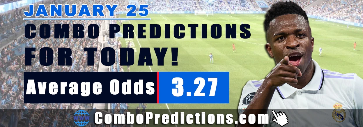 Combo Soccer Predictions for Today (January 25, 2026) – Total Odds 3.27