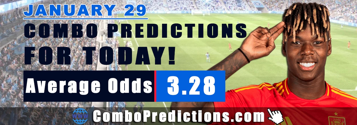 Combo Soccer Predictions for Today (January 29, 2026) – Total Odds 3.28