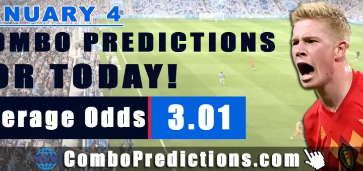 Combo Soccer Predictions for Today (January 4, 2026) – Total Odds 3.01