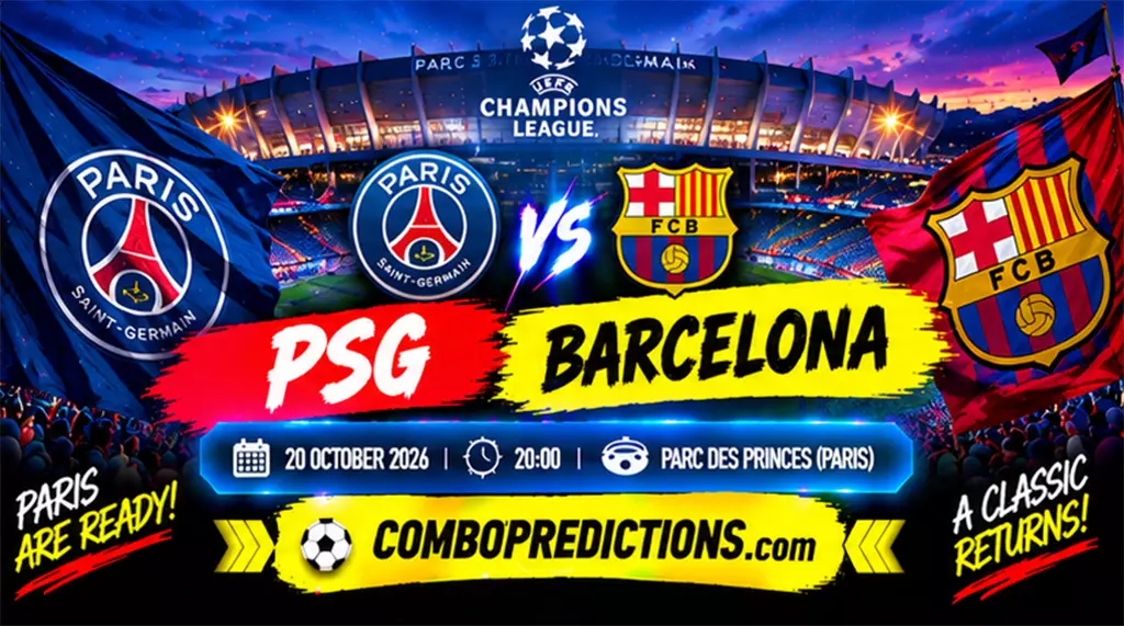 PSG vs Barcelona Prediction, October 20, 2026